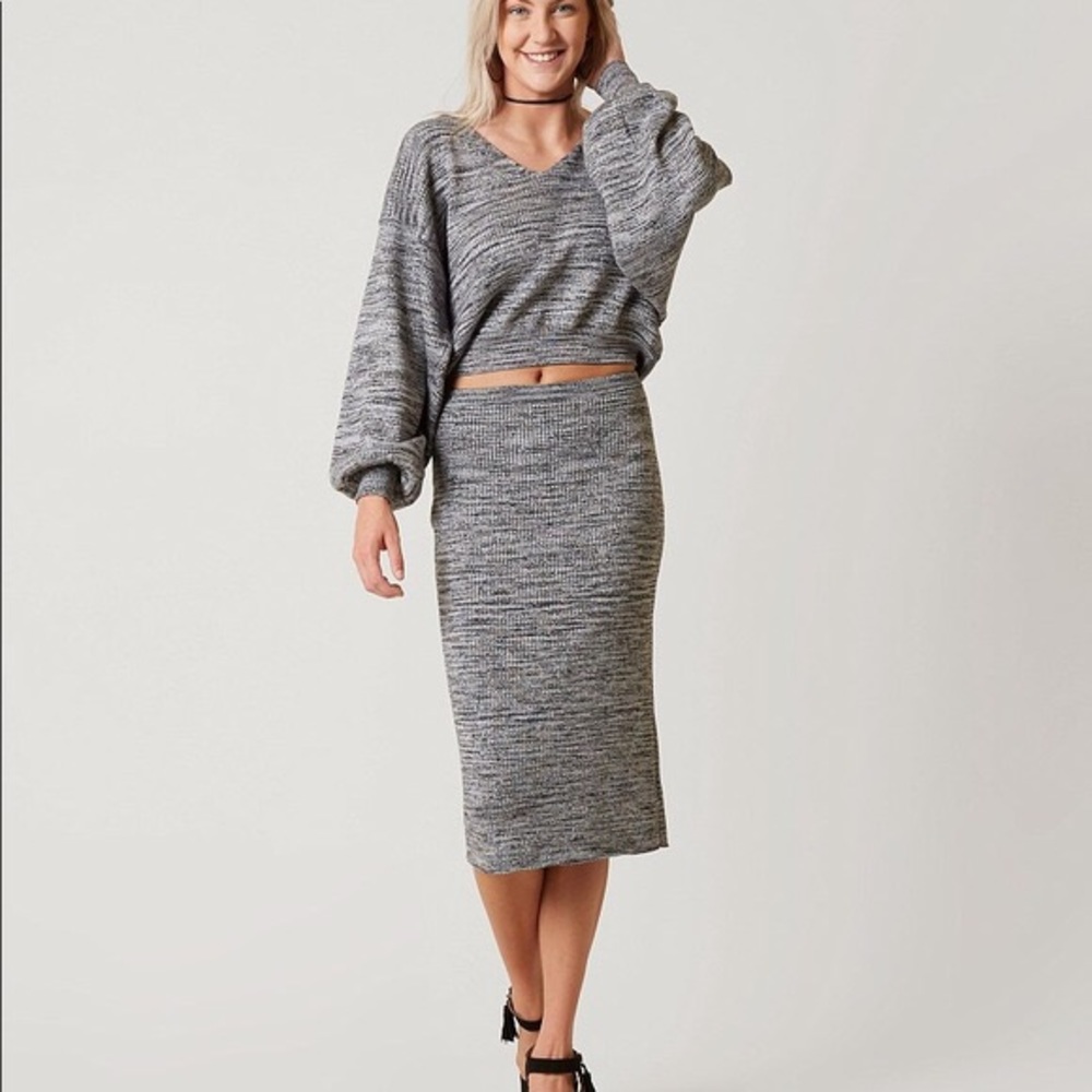 Mutual Feeling Space Dye Sweater Set